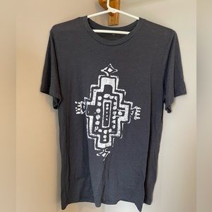Black western style T-shirt with cross- Medium